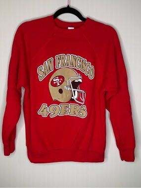 Vintage Tultex Red San Francisco 49ers Crewneck Sweatshirt